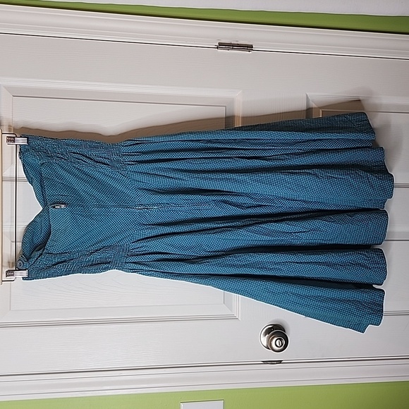 Anthropologie Girls From Savoy Polka Dot Halter Midi Dress, Size 2 - Picture 2 of 11